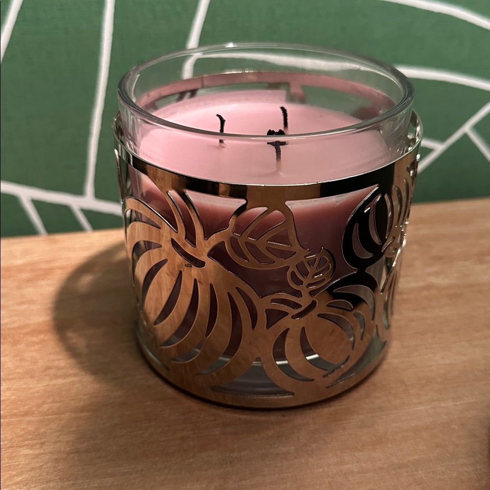 Candle Holder - Silver with Pumpkin Design - Picture 3 of 4